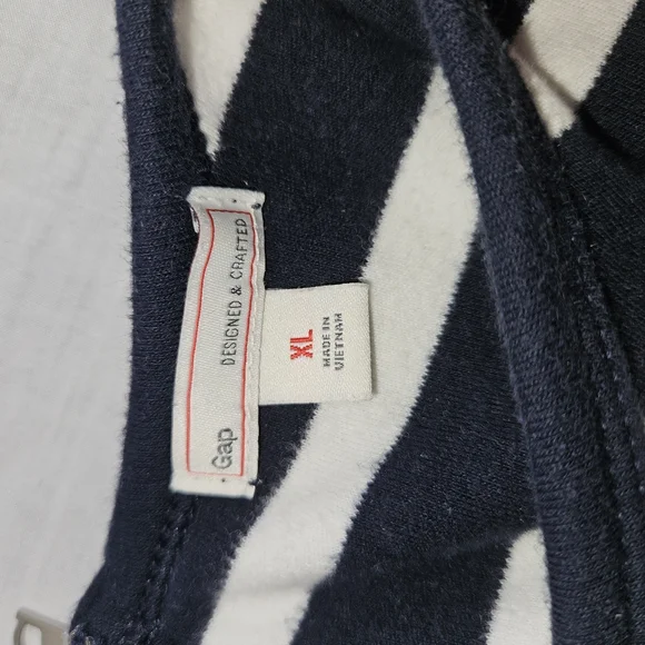 Size XL GAP Navy and White Striped Peplum Women's Top - Picture 5 of 10